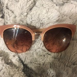 Circus by Sam Edelman Pink & Gold Sunglass…
